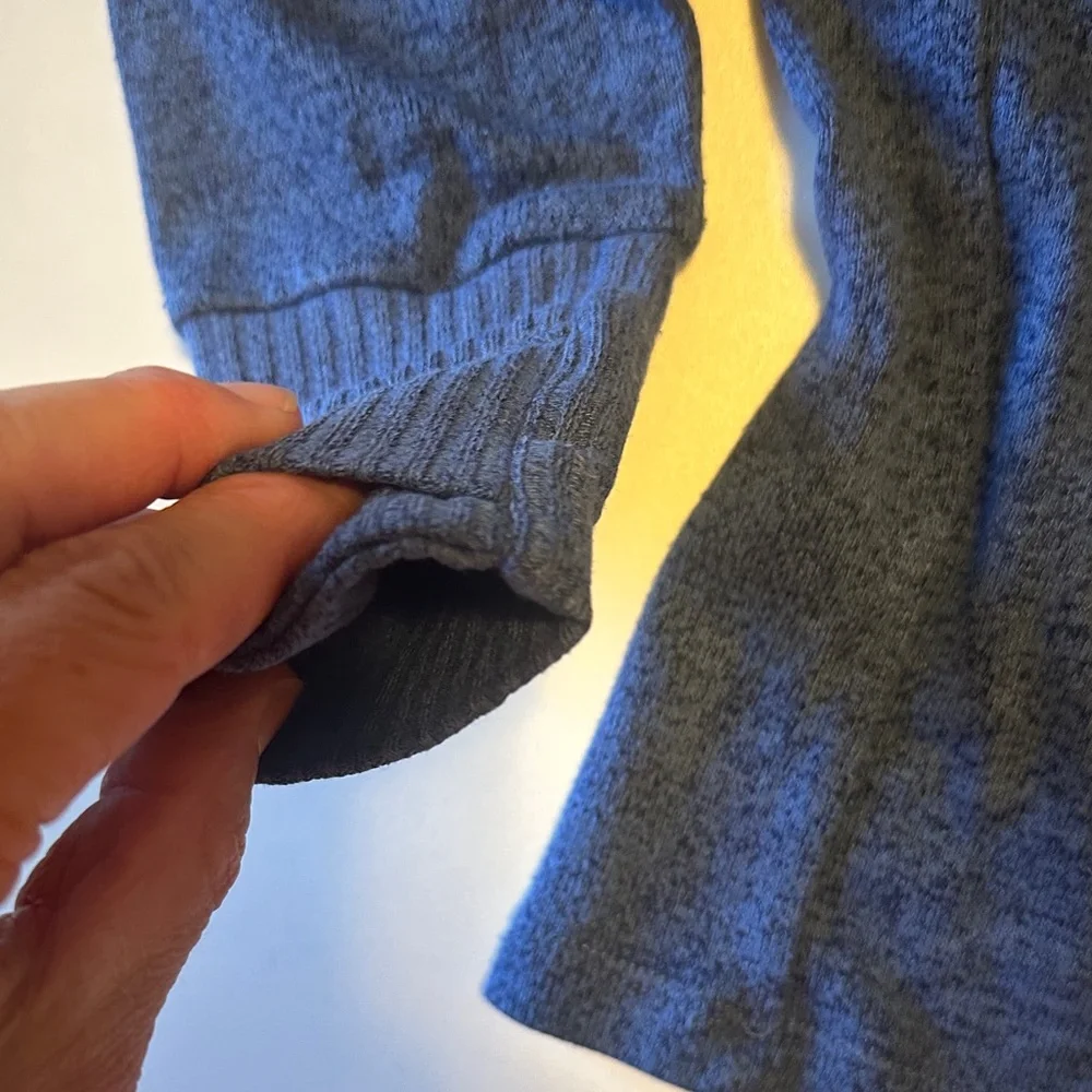 Athleta Girl Heathered Blue Long Sleeve Top